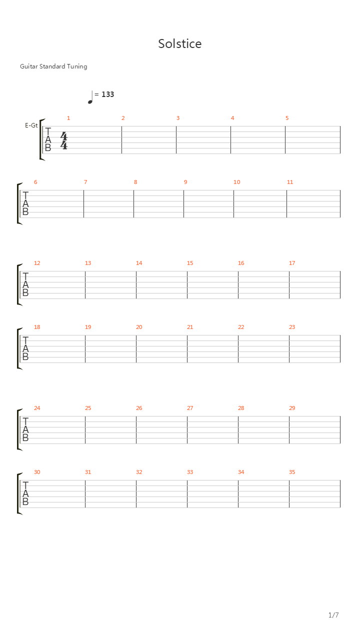 Solstice吉他谱