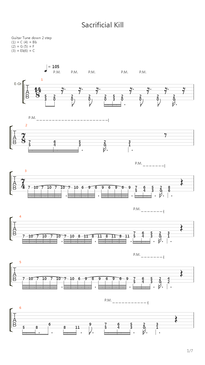 Sacrificial Kill吉他谱