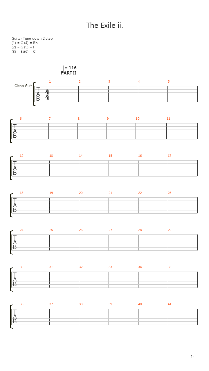 The Exile Ii The City Of Destruction吉他谱