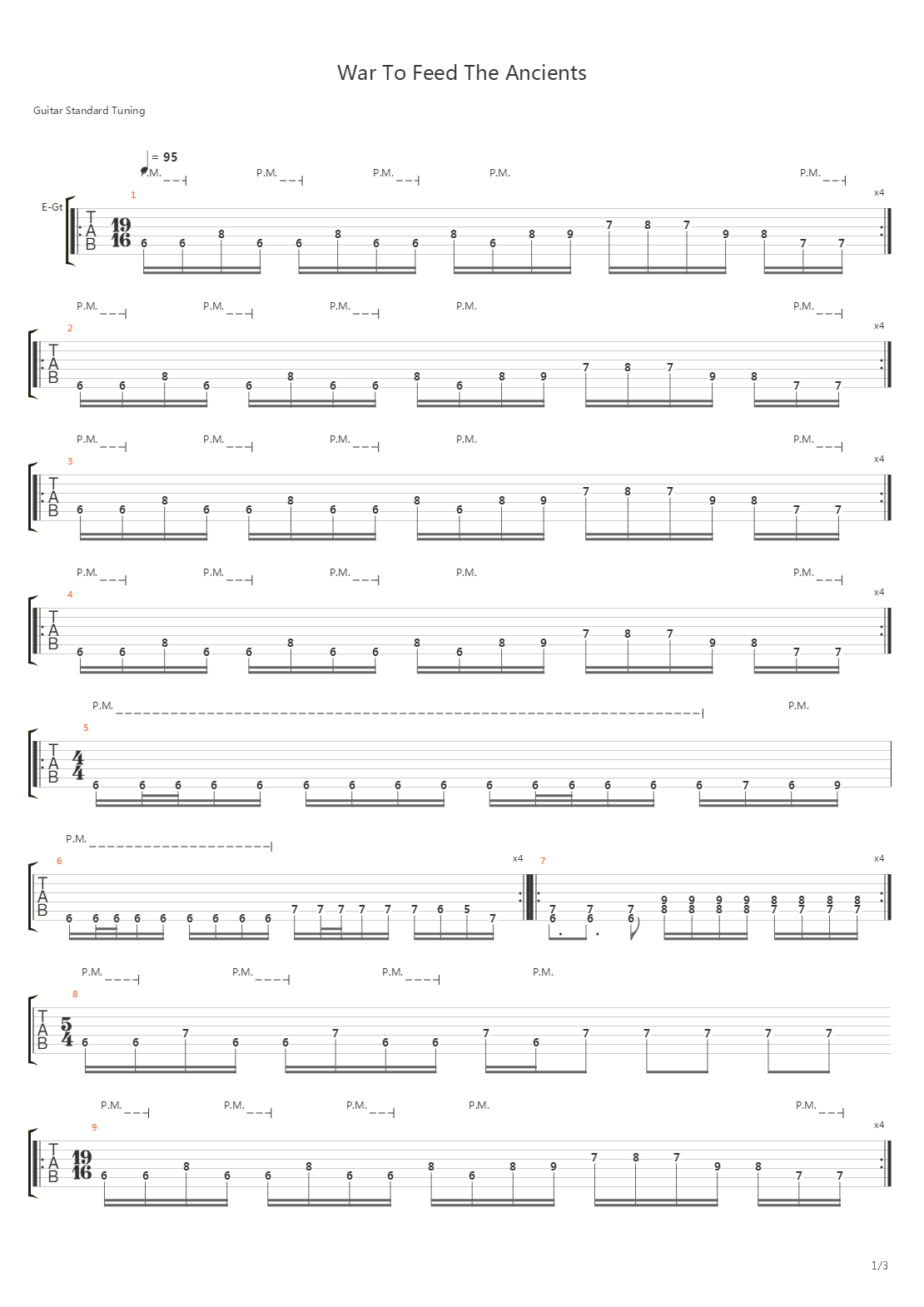 War To Feed The Ancients吉他谱