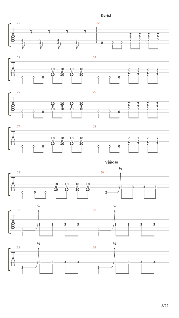 Lapsus吉他谱