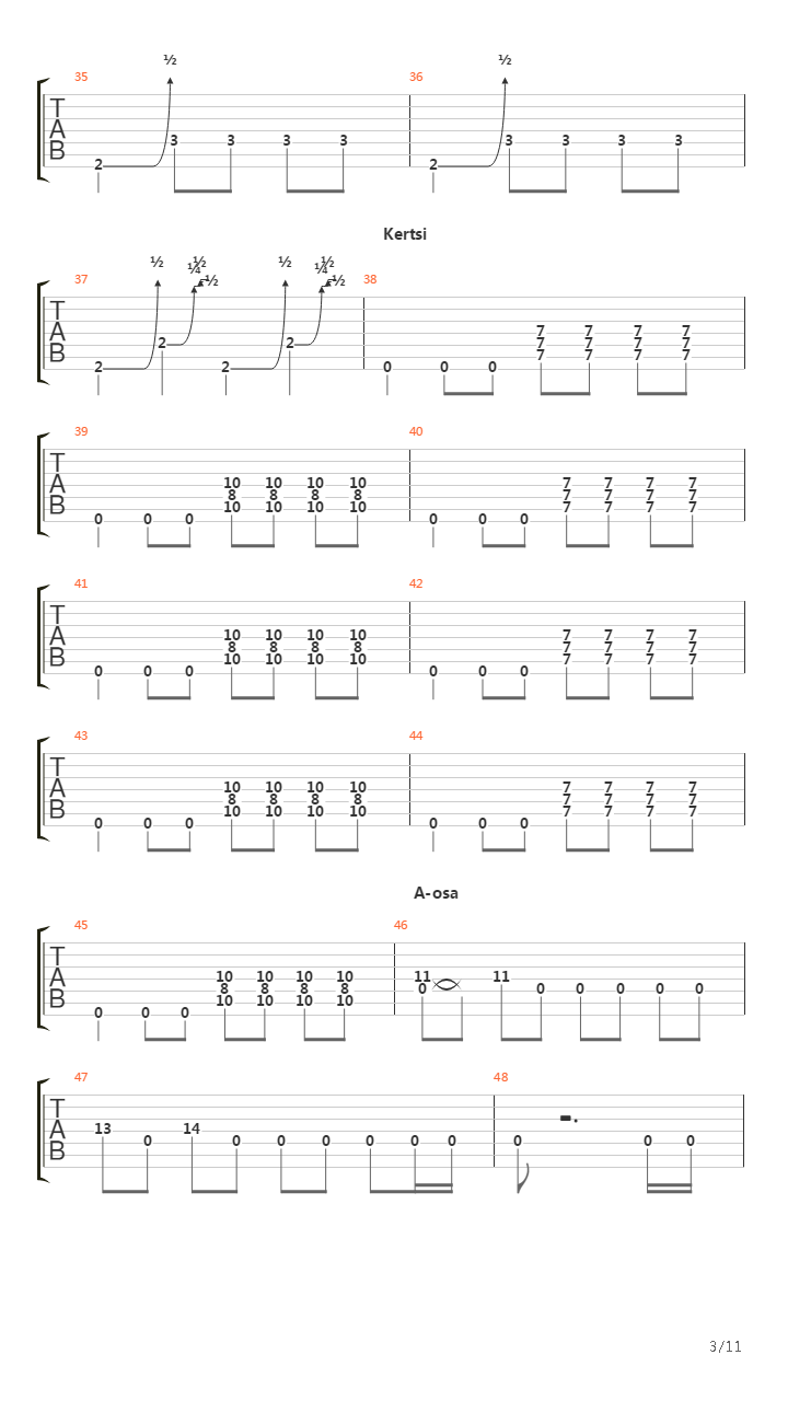 Lapsus吉他谱