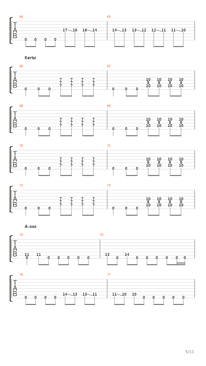 Lapsus吉他谱