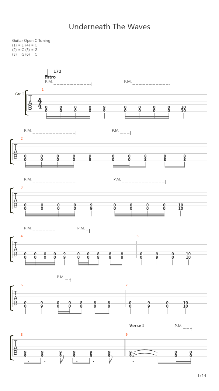 Underneath The Waves吉他谱