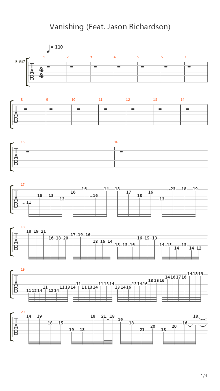 Vanishing吉他谱