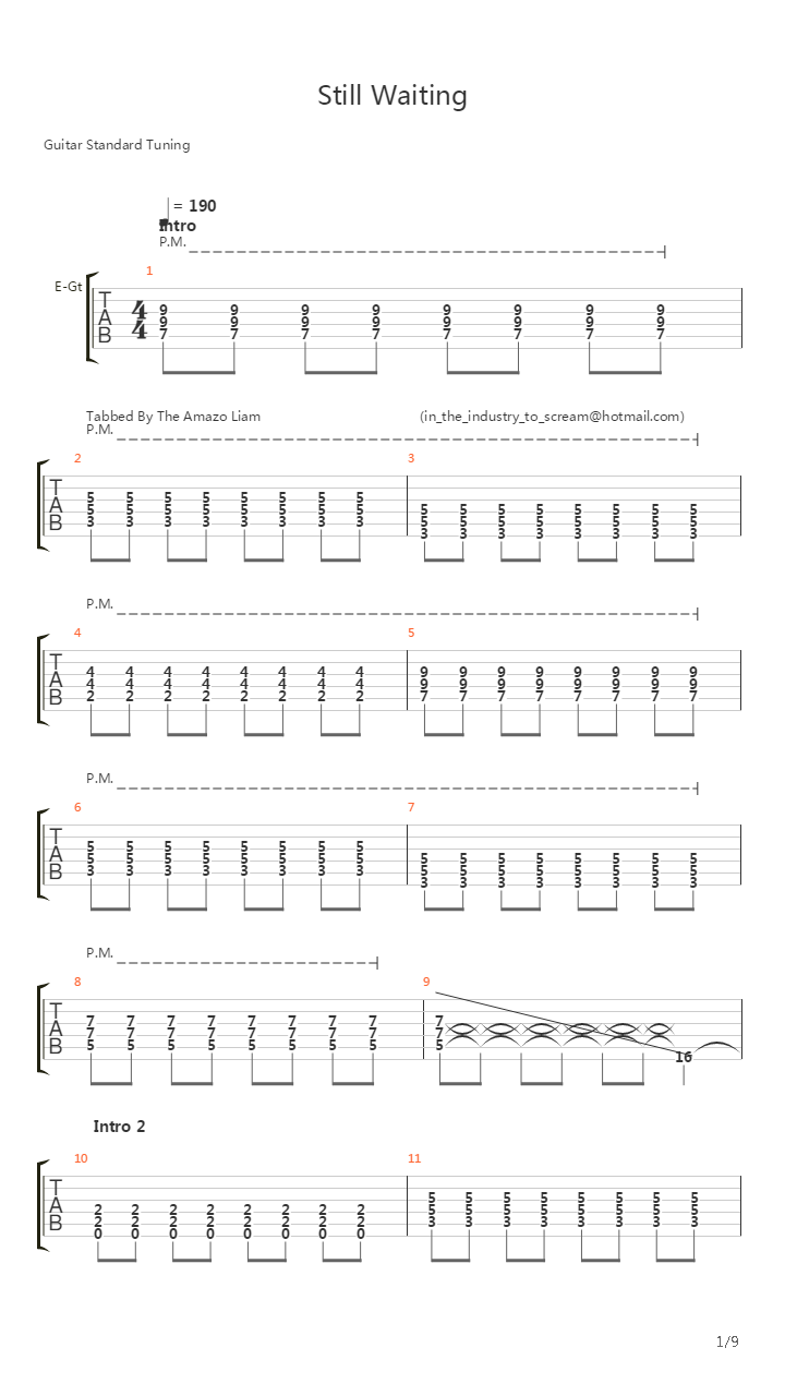 Still Waiting吉他谱