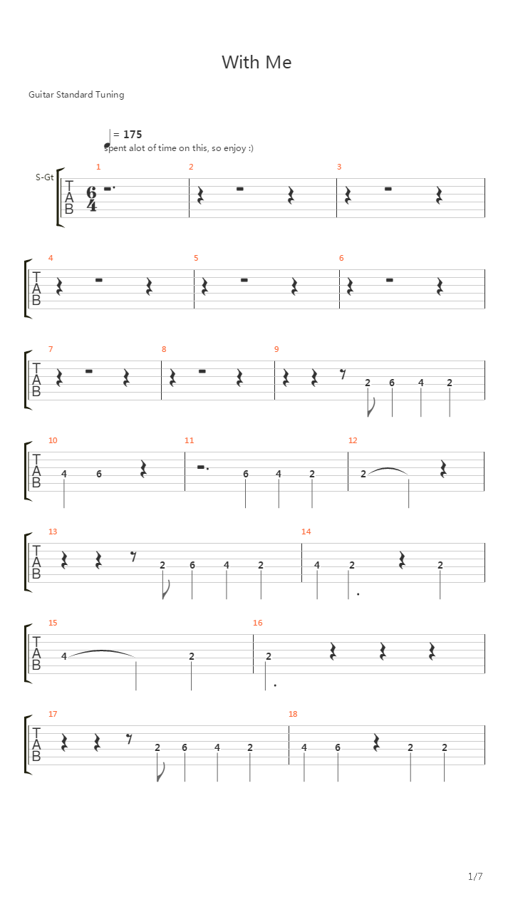 With Me吉他谱