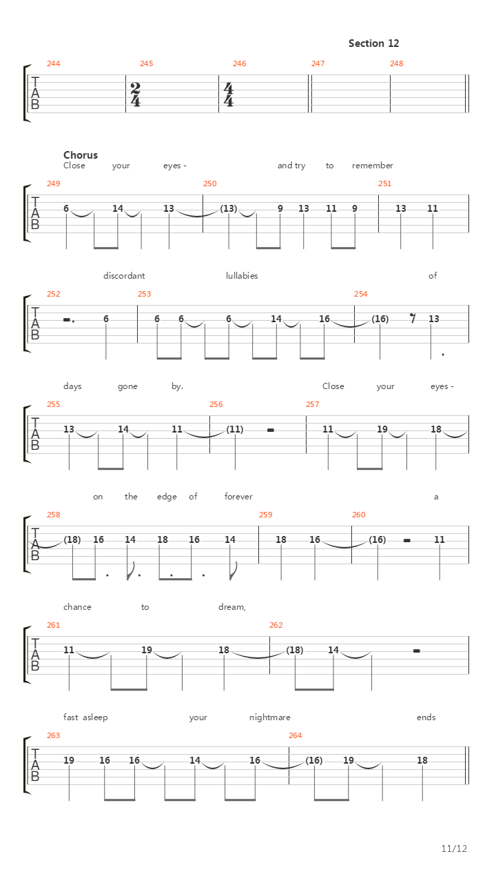 The Edge Of Forever吉他谱
