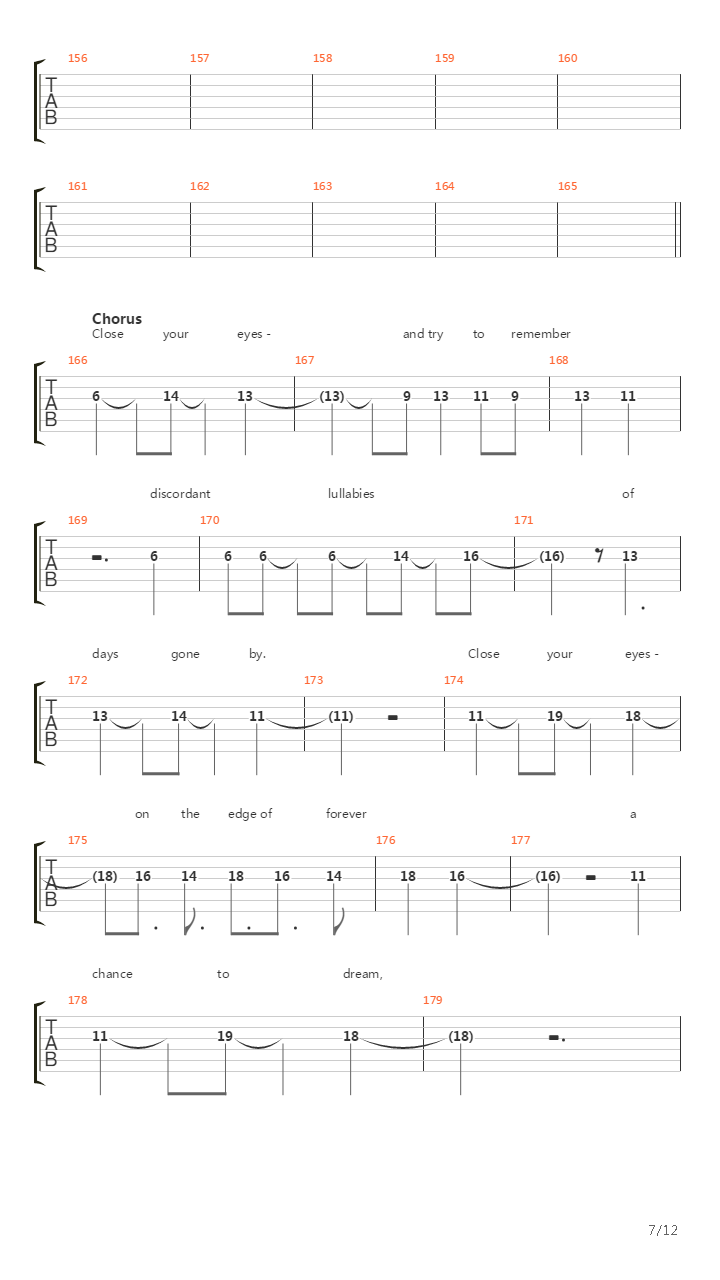 The Edge Of Forever吉他谱