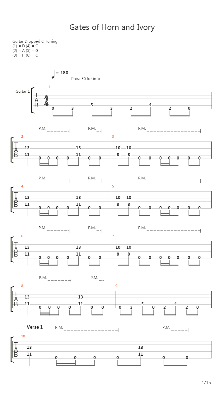 Gates Of Horn And Ivory吉他谱