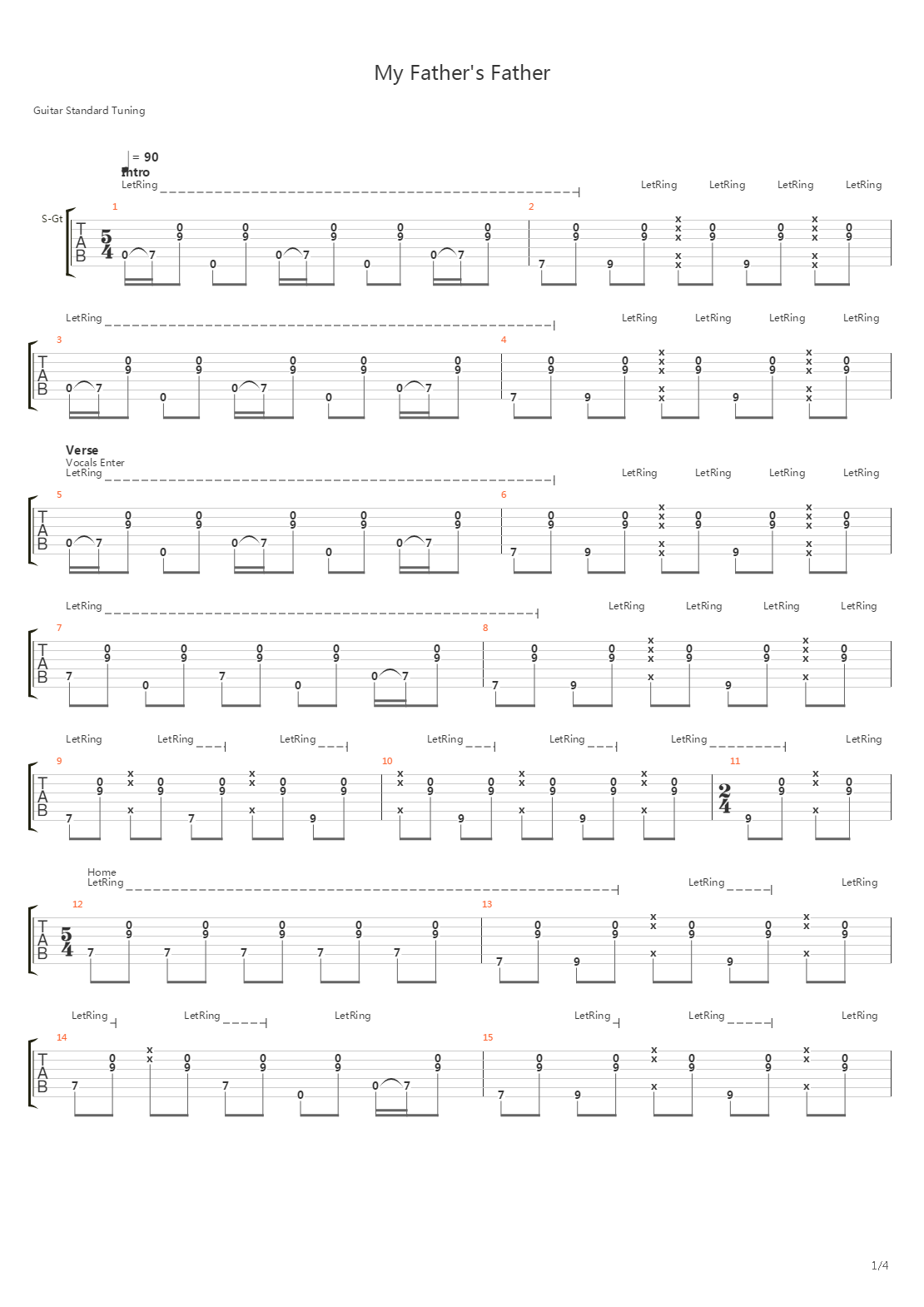 My Fathers Father吉他谱