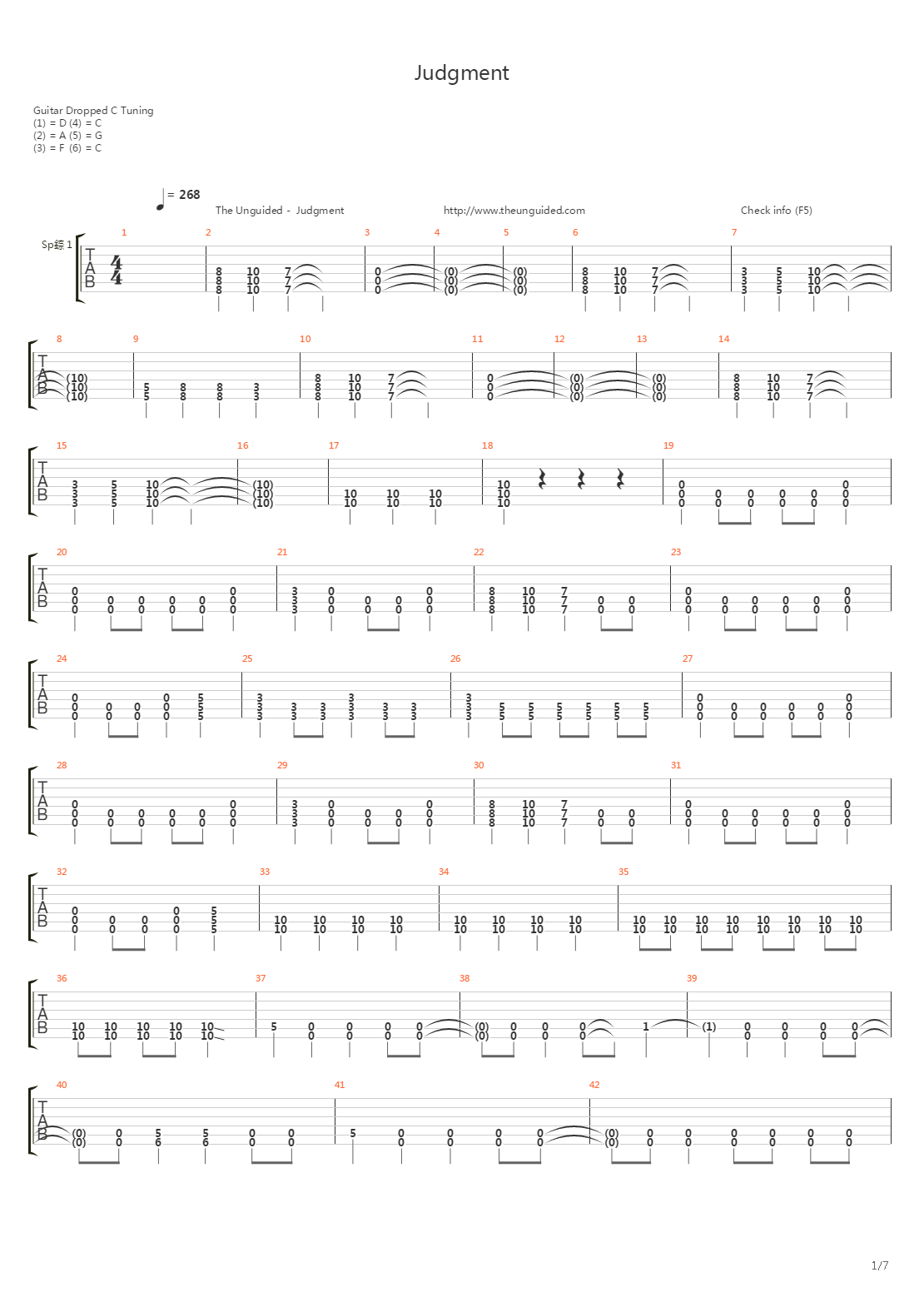 Judgment吉他谱