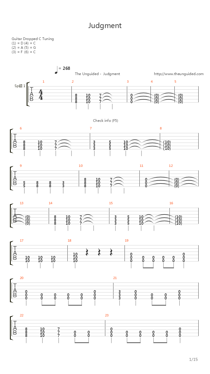 Judgment吉他谱