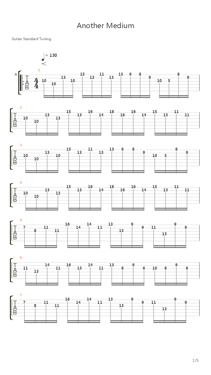 Another Medium吉他谱