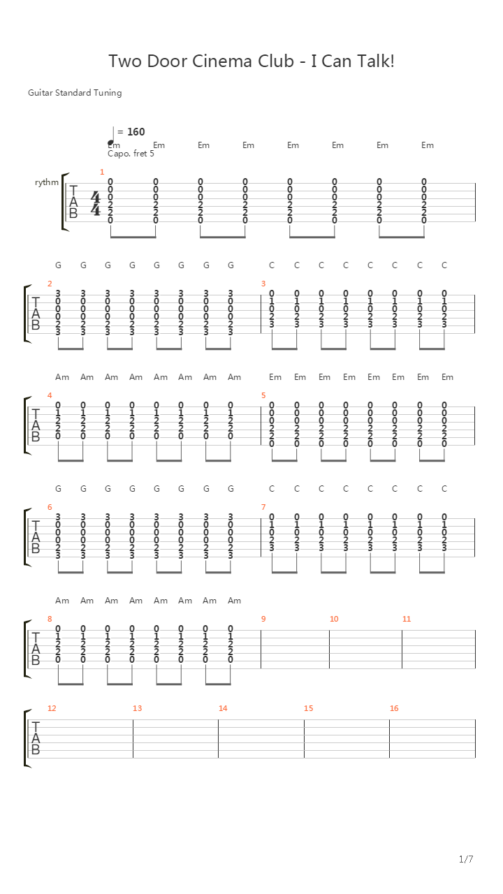I Can Talk吉他谱