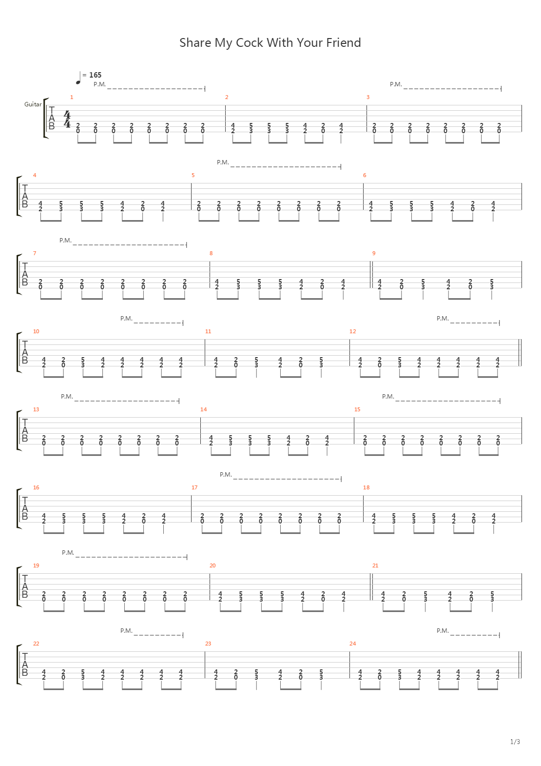 Share My Cock With Your Friend吉他谱