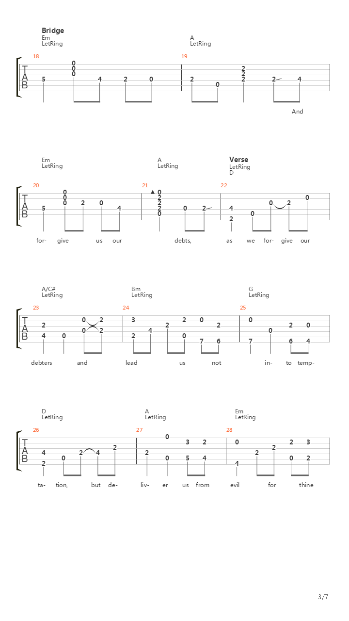 Hymne吉他谱