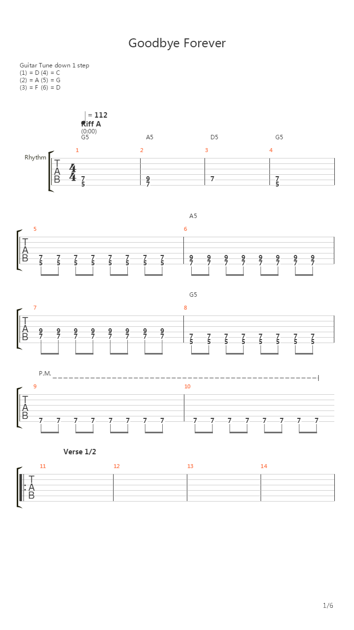 Goodbye Forever吉他谱