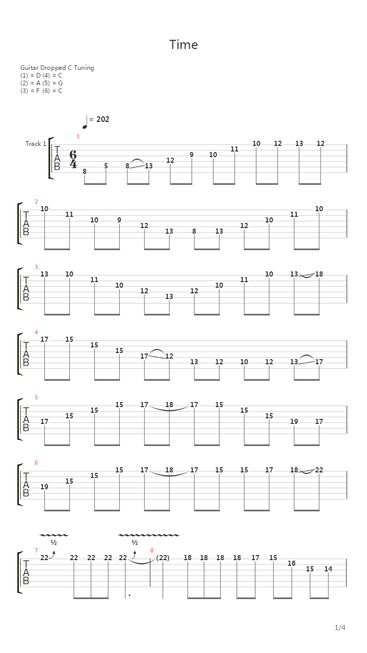 Time吉他谱