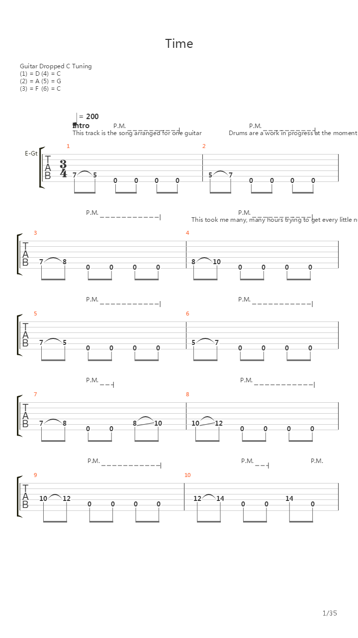 Time吉他谱