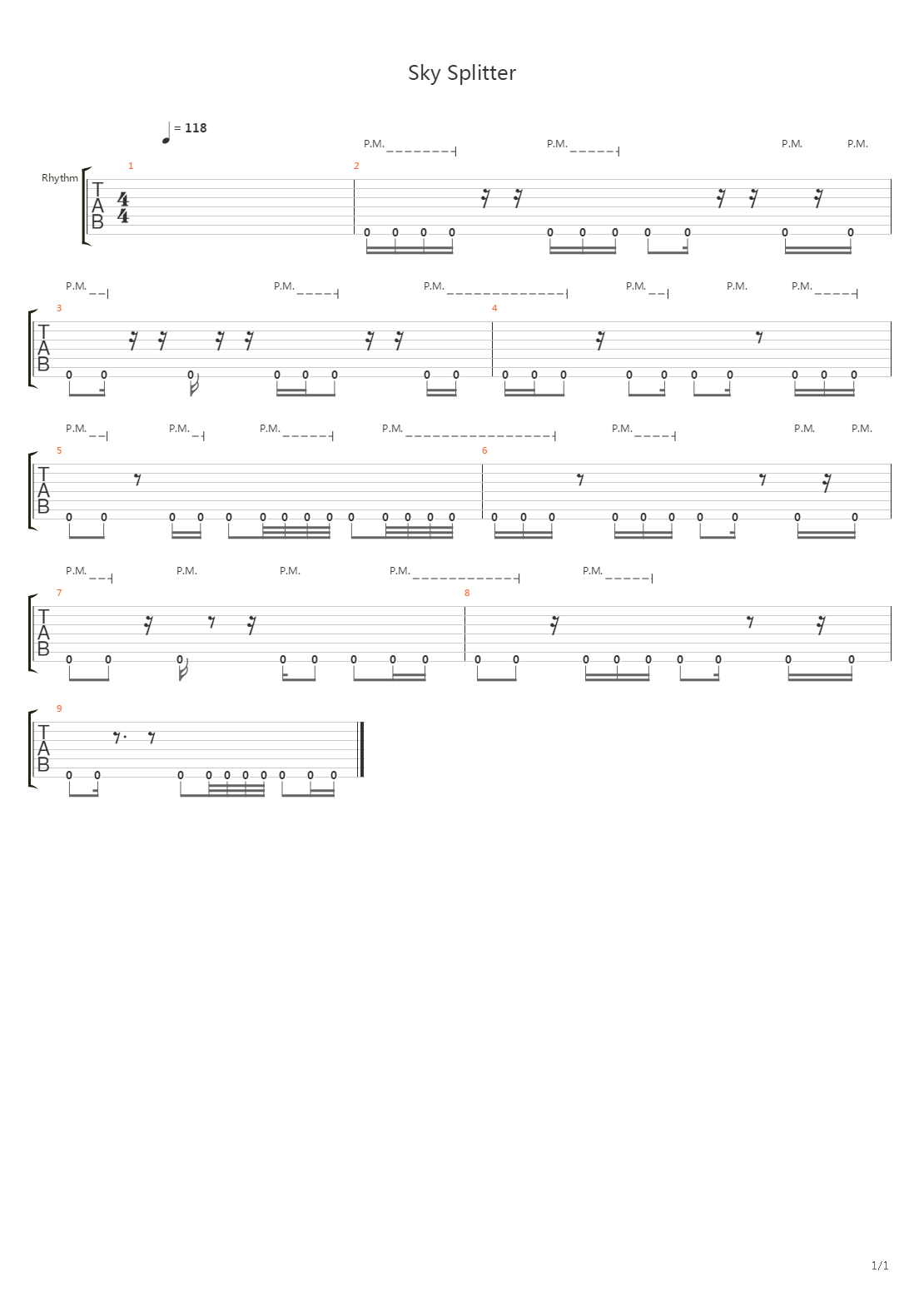 Sky Splitter吉他谱