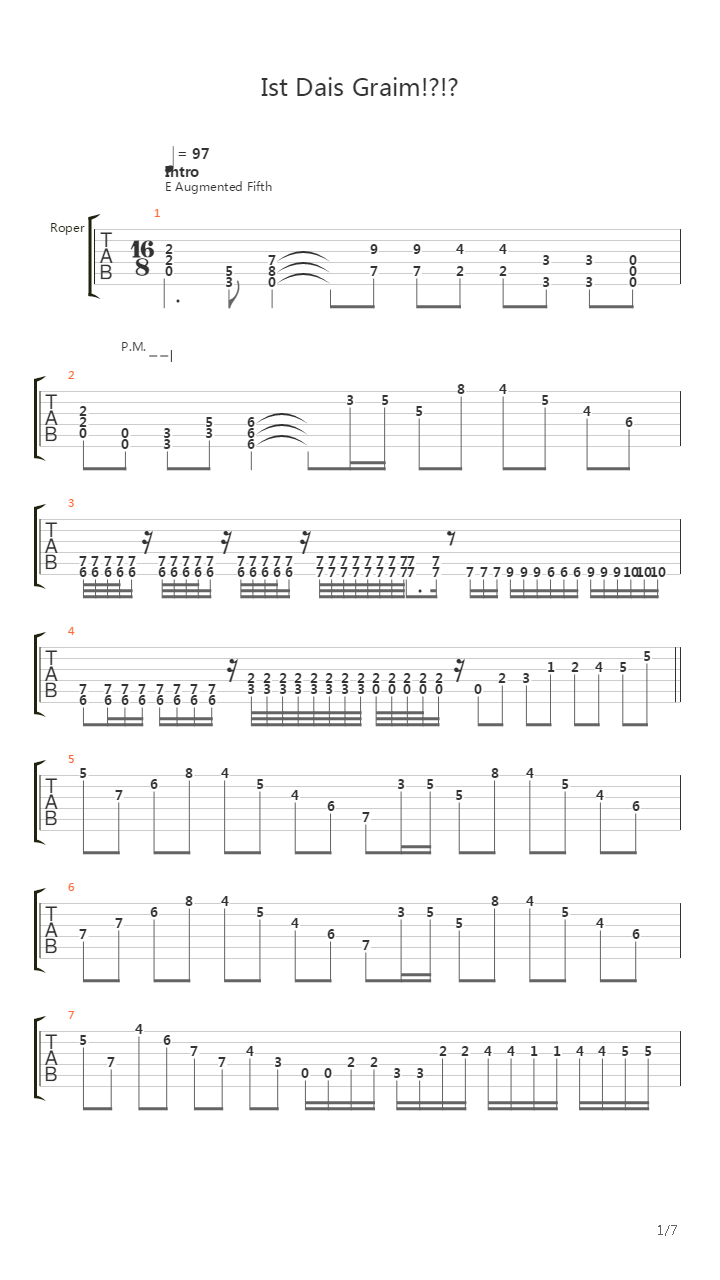 Crown Of Spite吉他谱