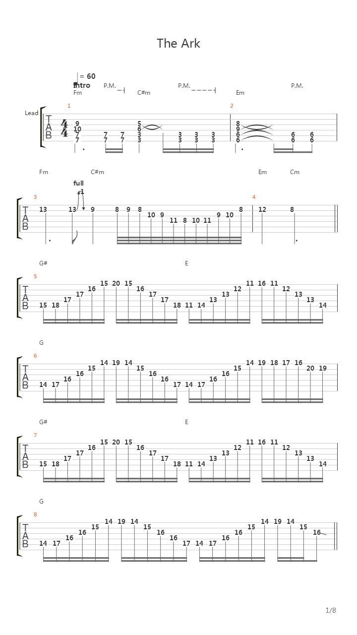 The Ark吉他谱