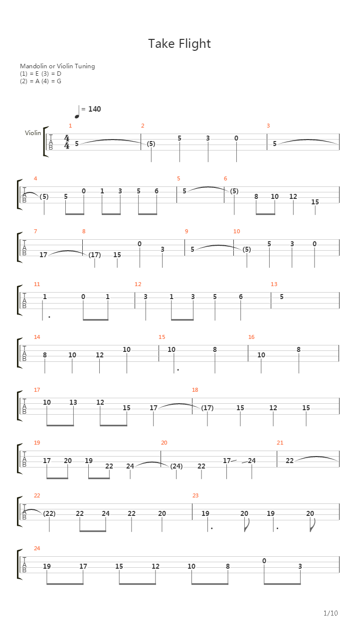 Take Flight吉他谱
