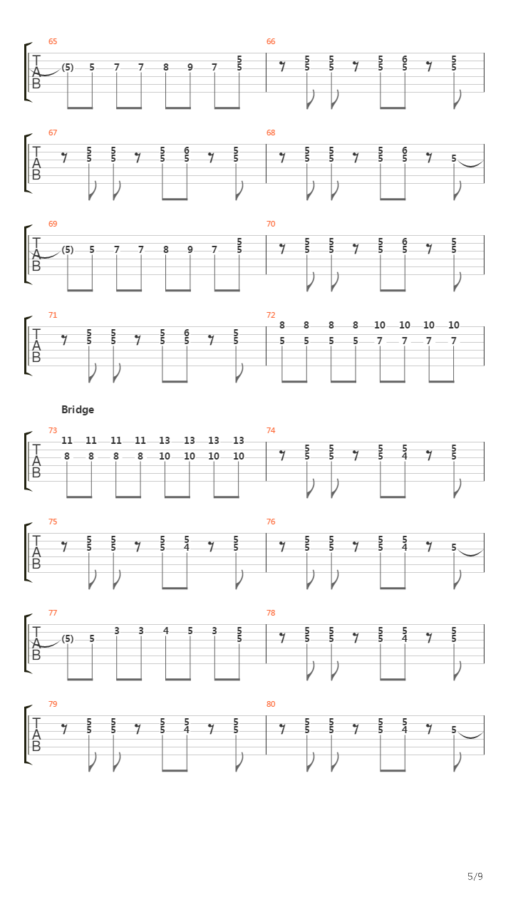 1980吉他谱