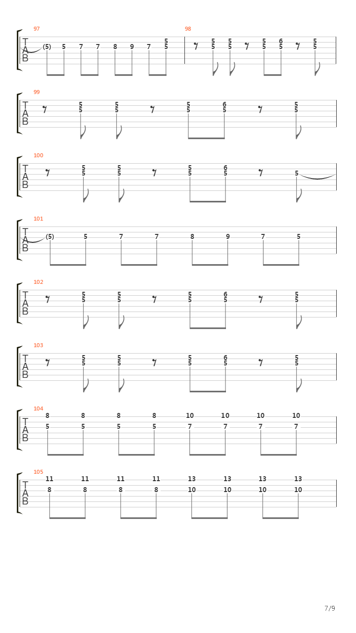1980吉他谱