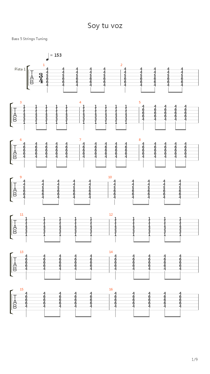 Soy Tu Voz吉他谱