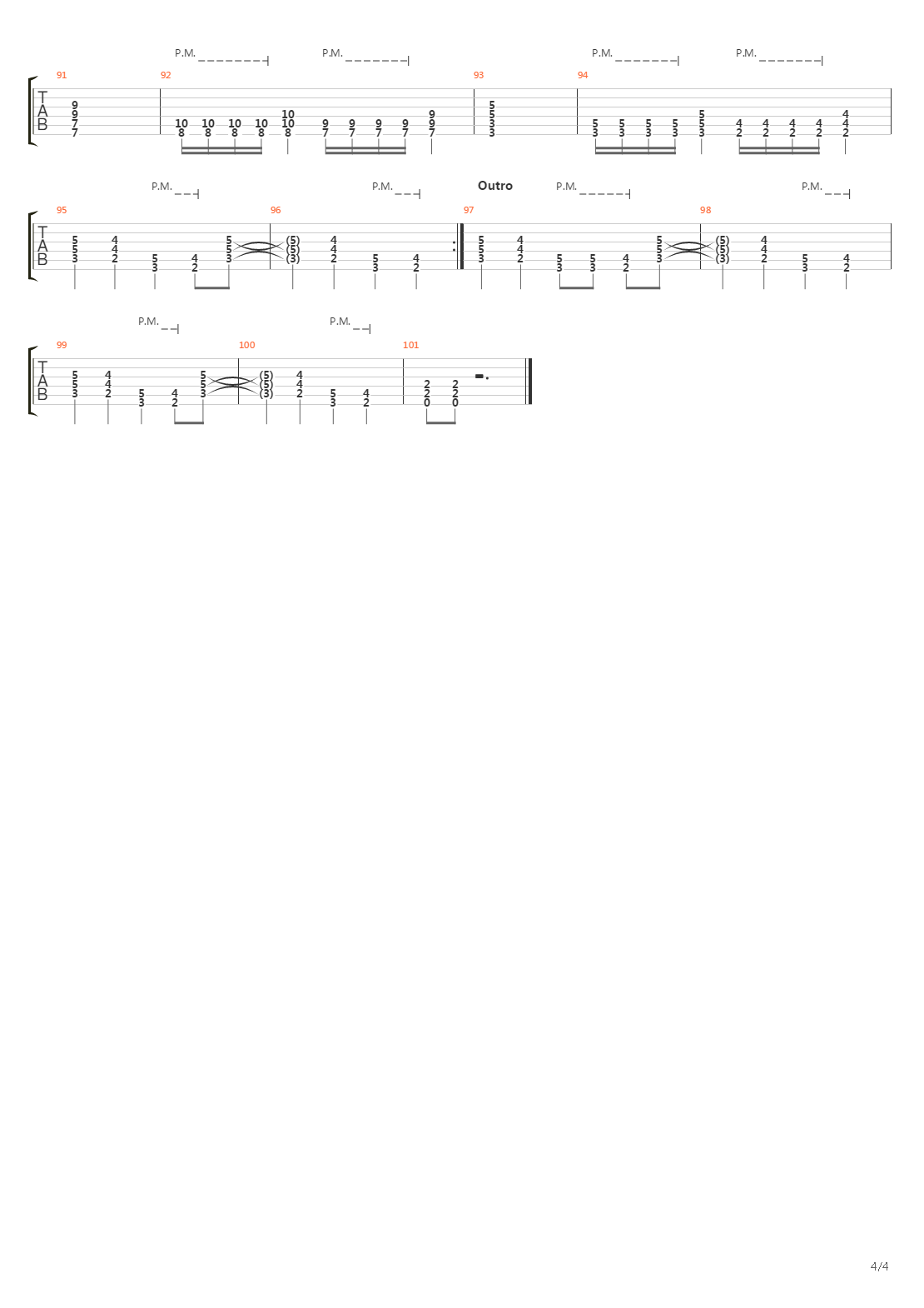 Sous Pression吉他谱