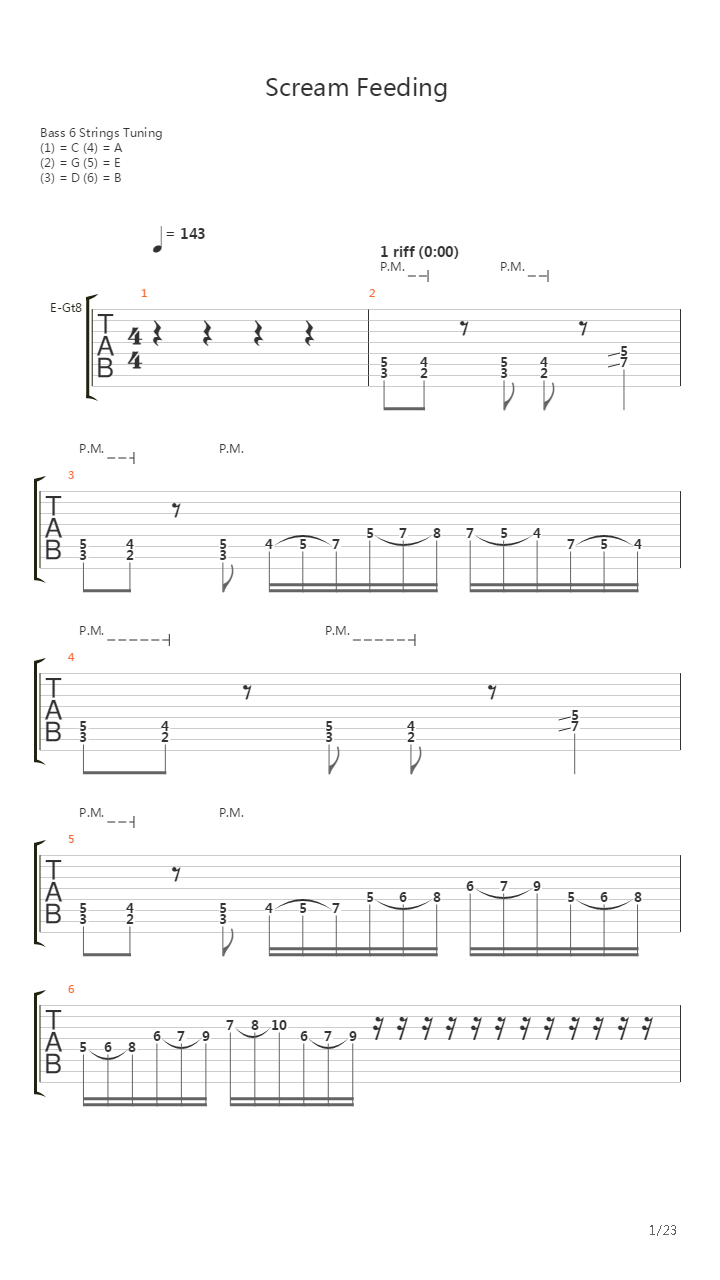 Scream Feeding吉他谱