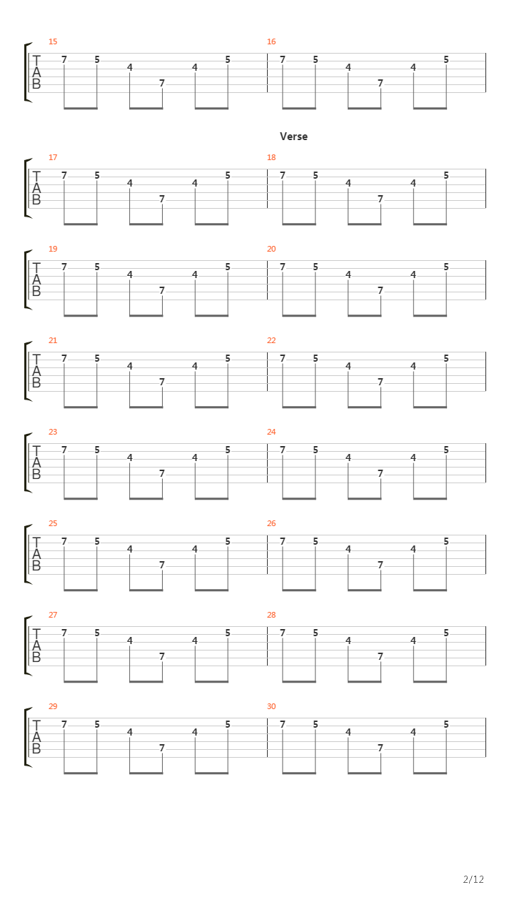 No Surrender吉他谱