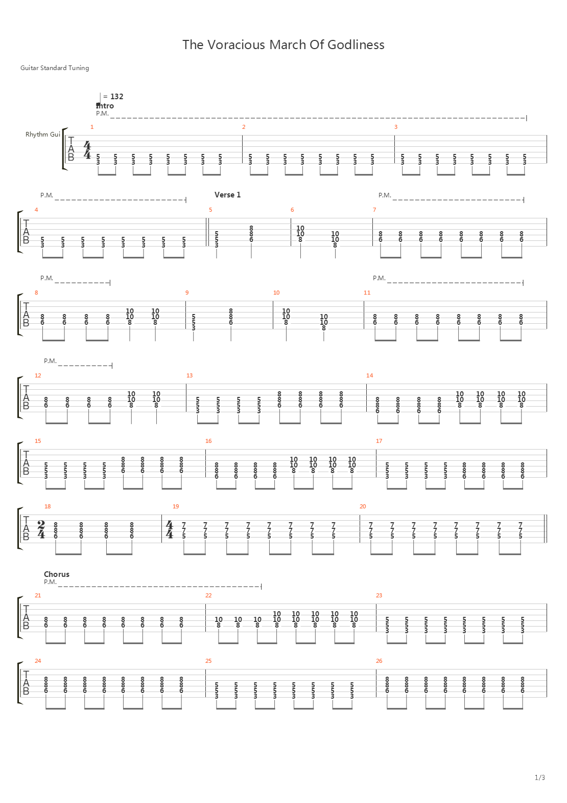 The Voracious March Of Godliness吉他谱