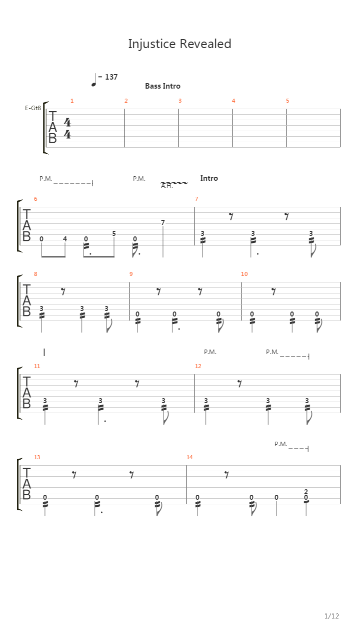 Injustice Revealed吉他谱