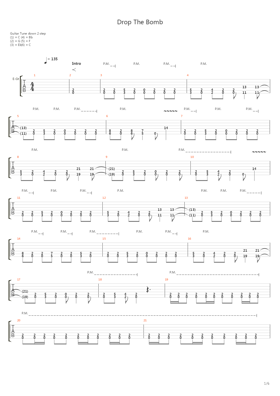Drop The Bomb吉他谱