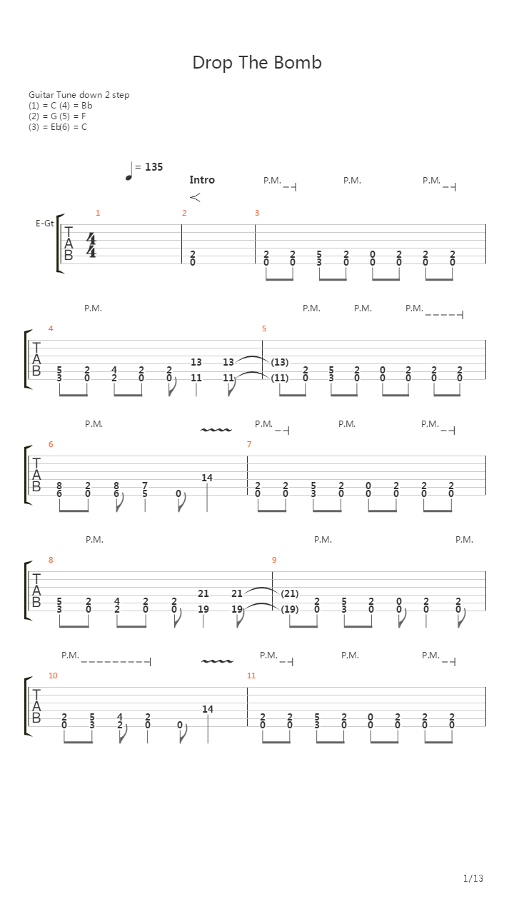 Drop The Bomb吉他谱