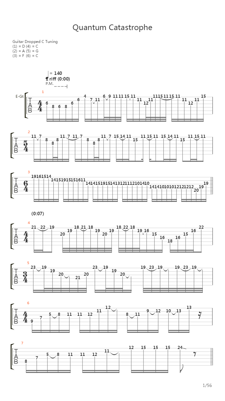 Quantum Catastrophe吉他谱