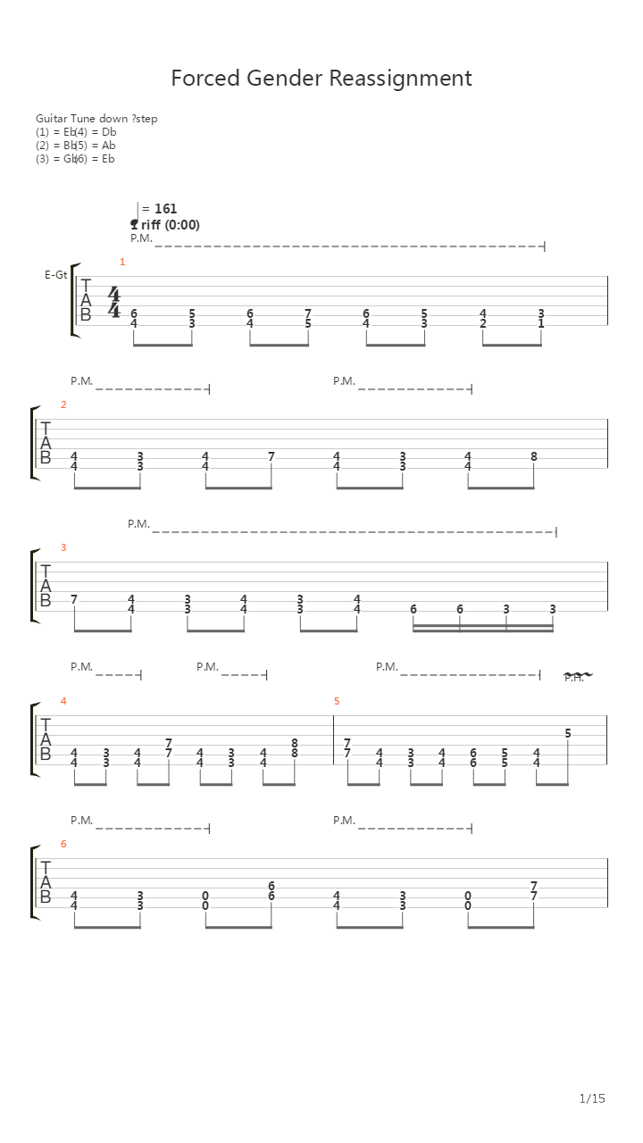 Forced Gender Reassignment吉他谱