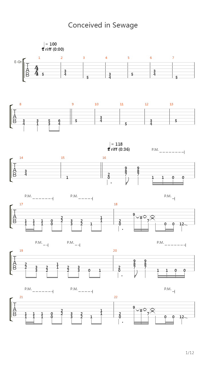 Conceived In Sewage吉他谱