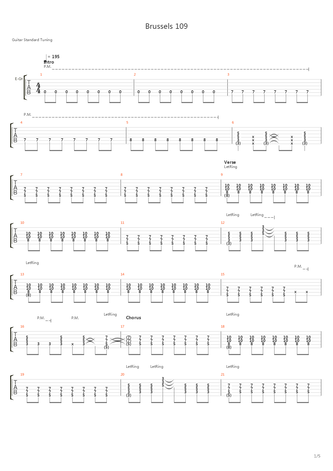 Brussels 109吉他谱