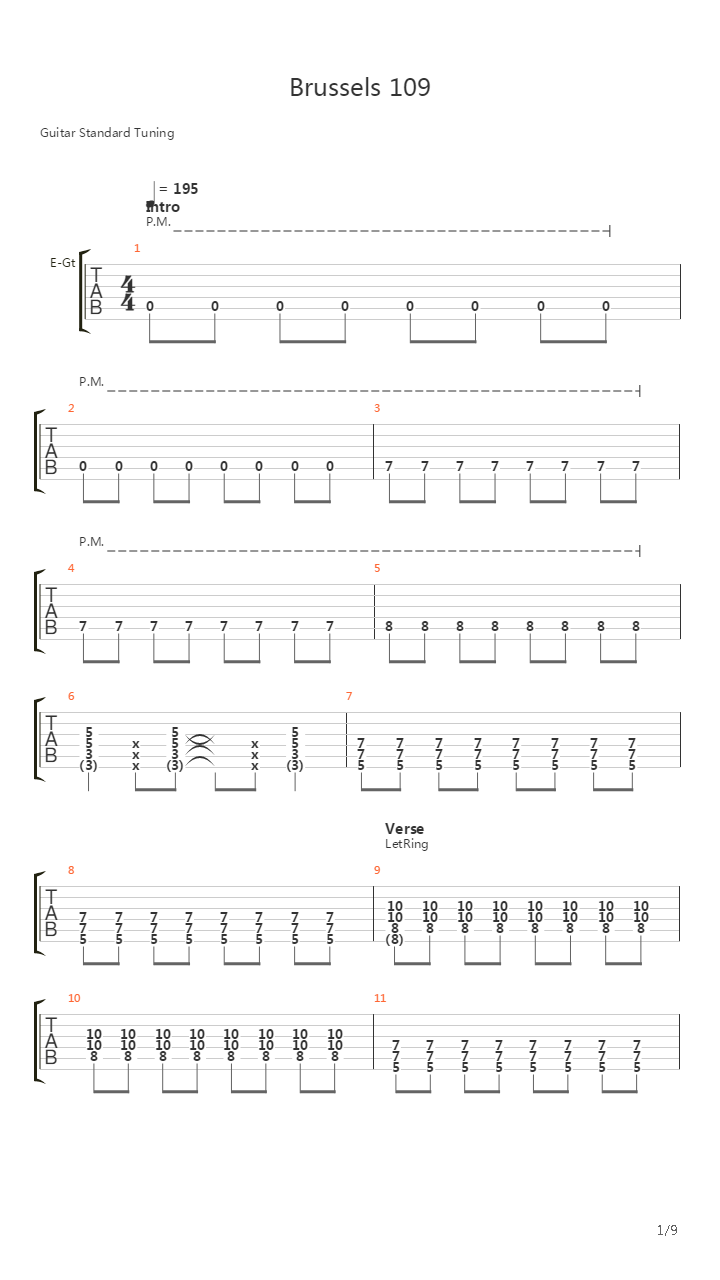 Brussels 109吉他谱