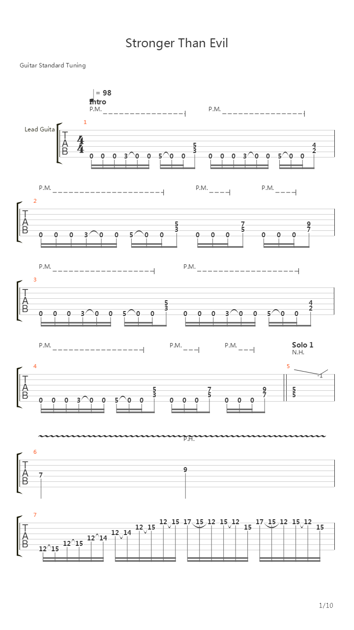 Stronger Than Evil吉他谱