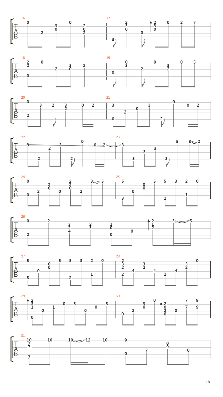 Spirited Away （郑成河改编）吉他谱