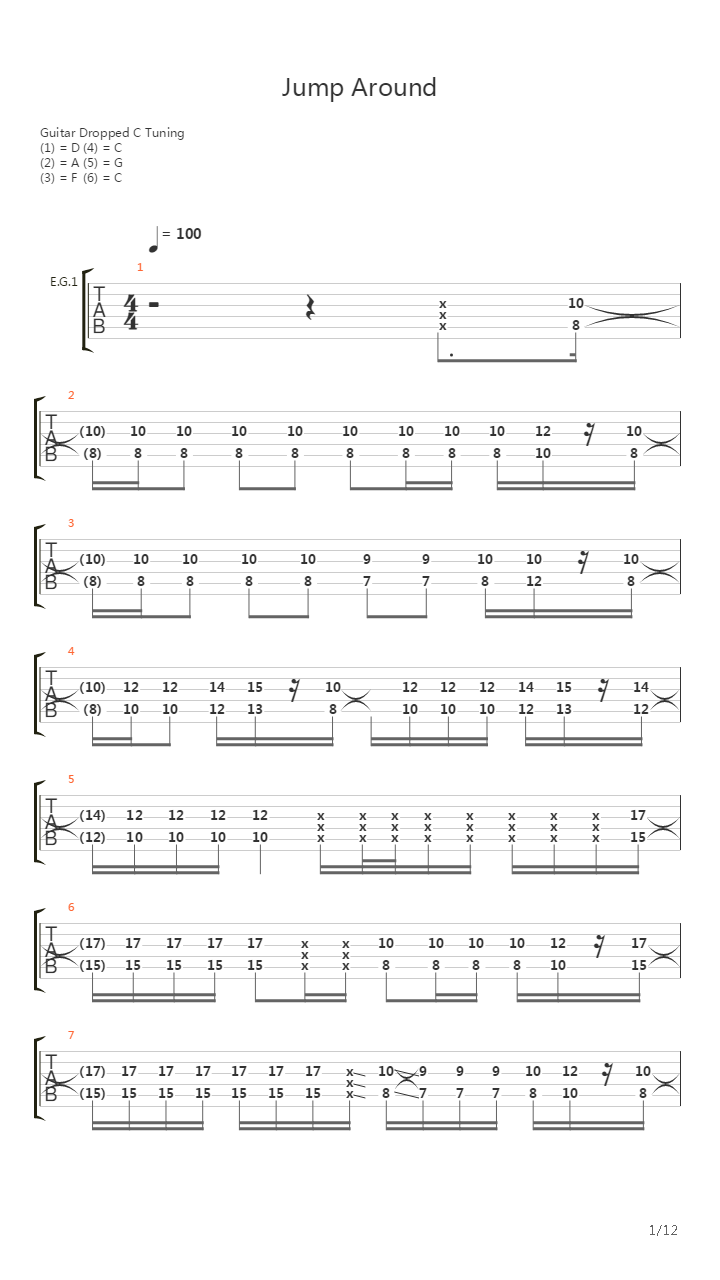 Jump Around吉他谱