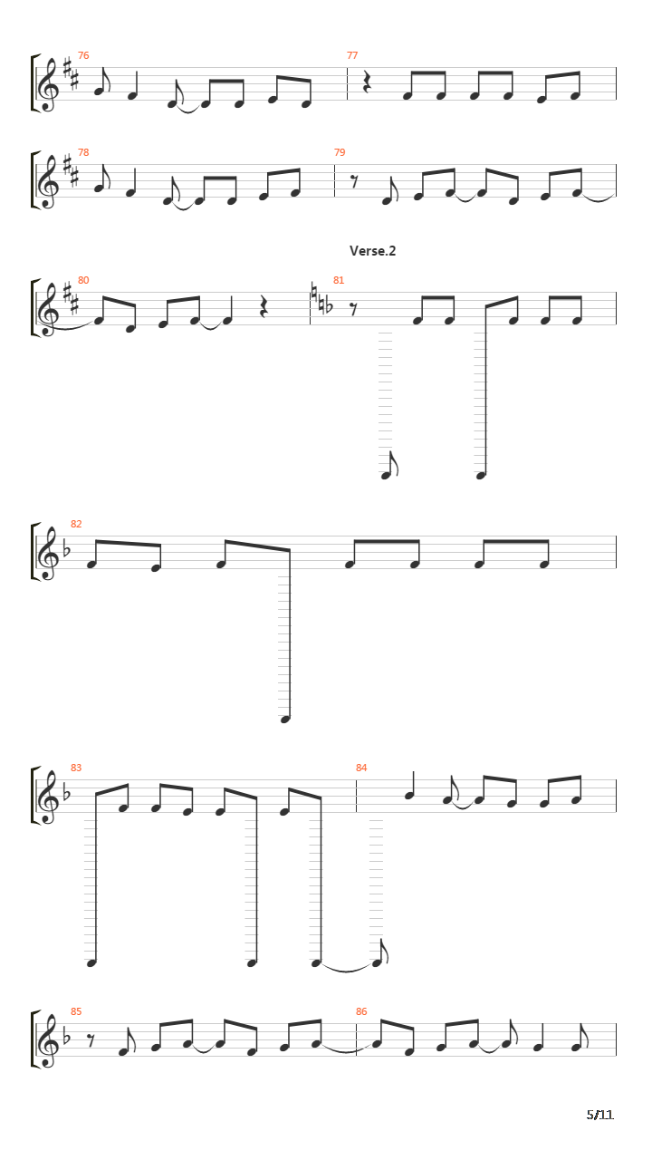 嘘の火花 （谎言的火花 总谱，人渣的本愿 片头曲，クズの本懐 OP ）吉他谱