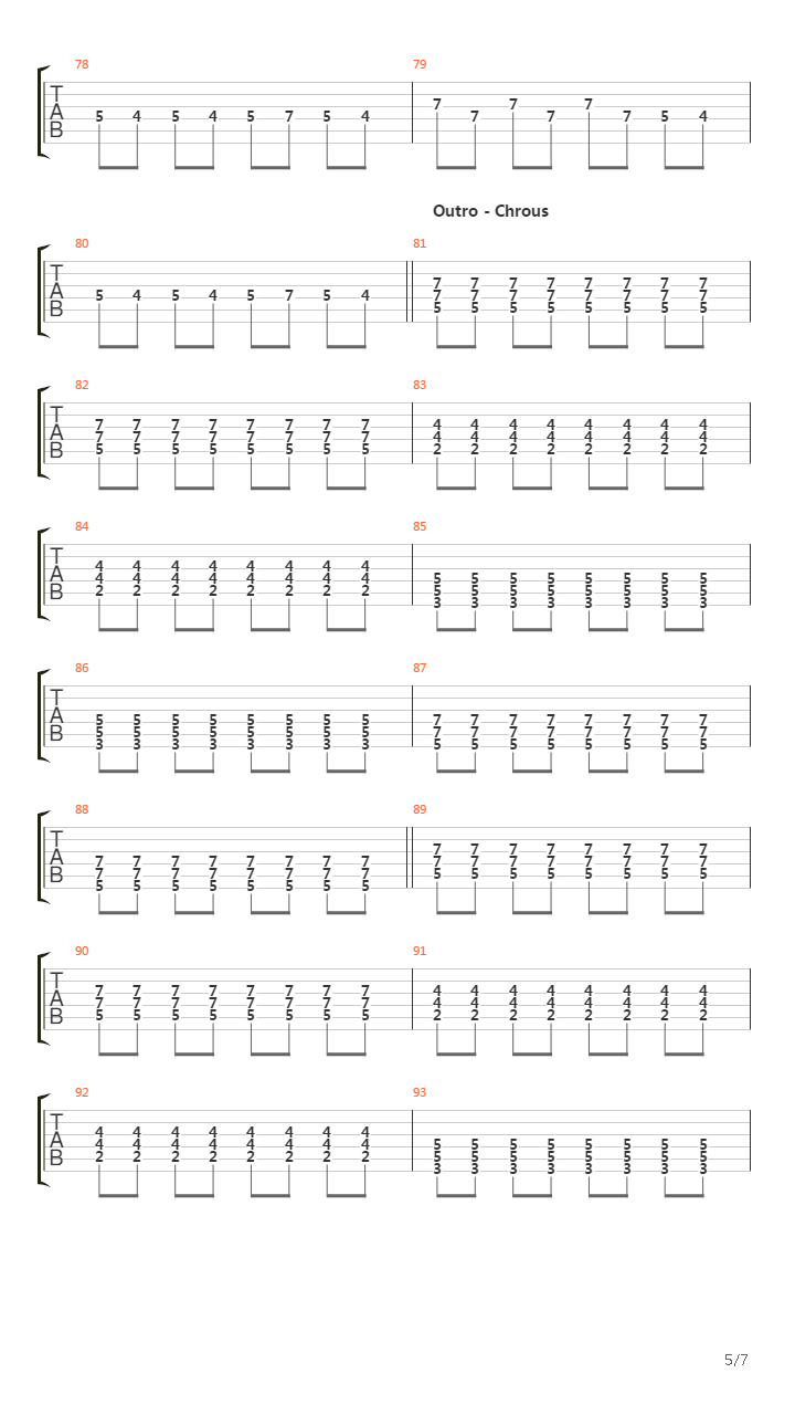 FAR GONE AND OUT吉他谱