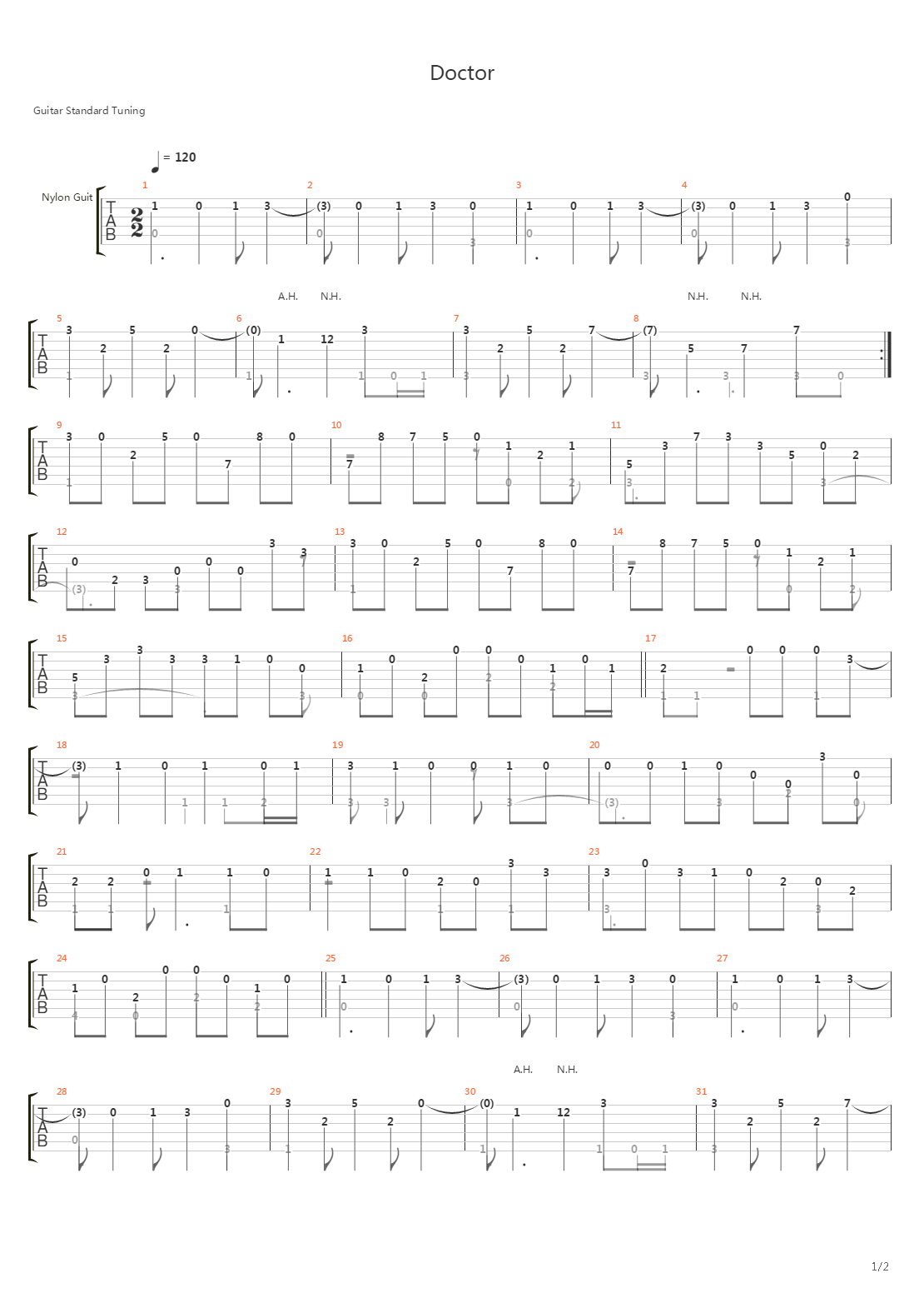 Doctor吉他谱