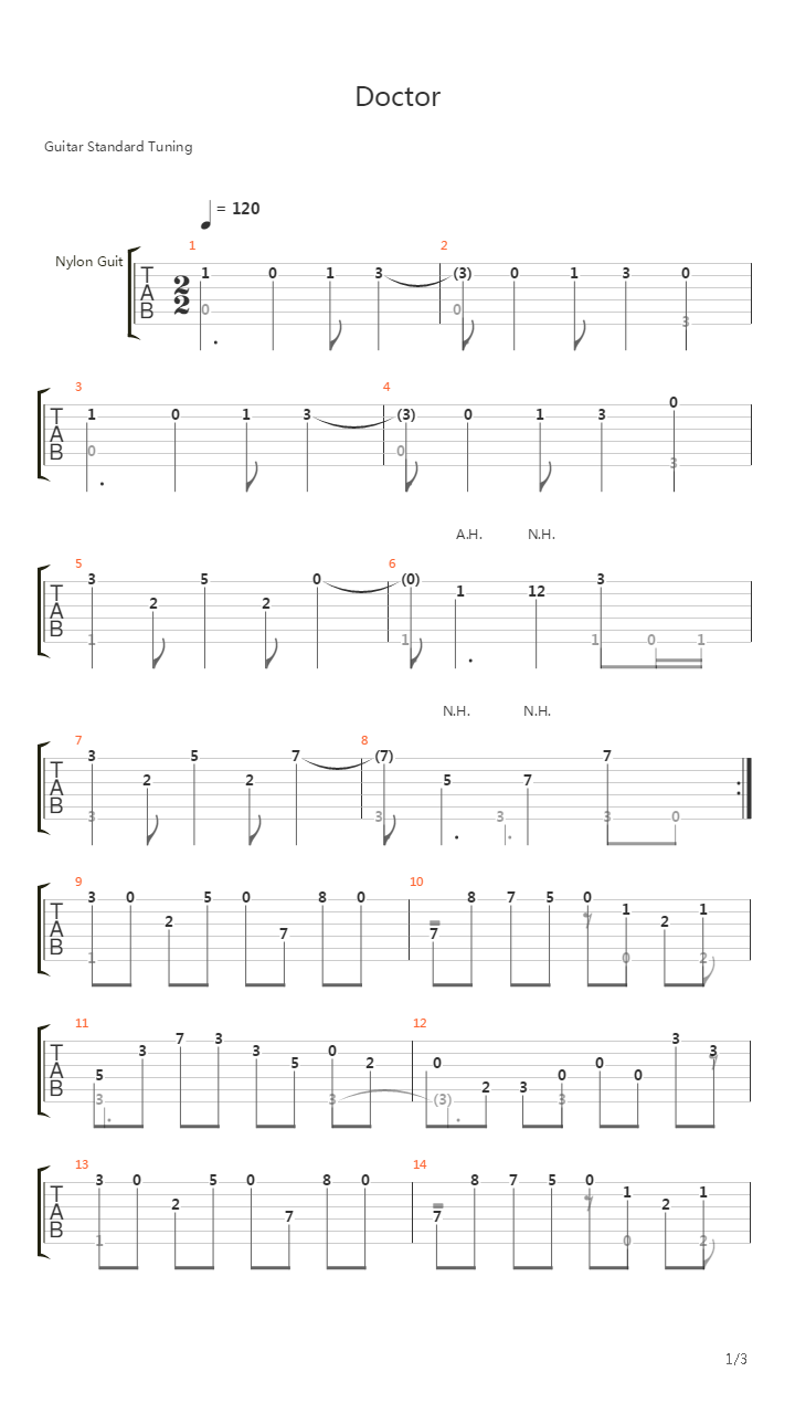 Doctor吉他谱